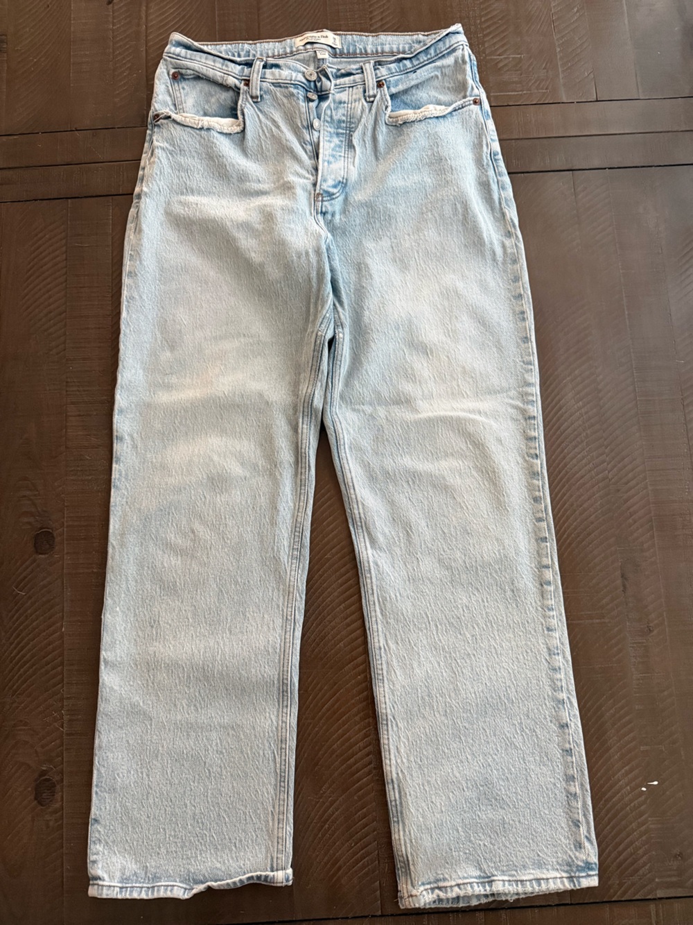 Abercrombie & Fitch Light Wash Straight Leg Jeans